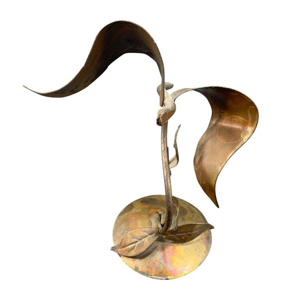 Vintage Brutalist Metal Sculpture Made In Hong Kong Bird Flying Figure Decor VTG - Picture 3 of 15